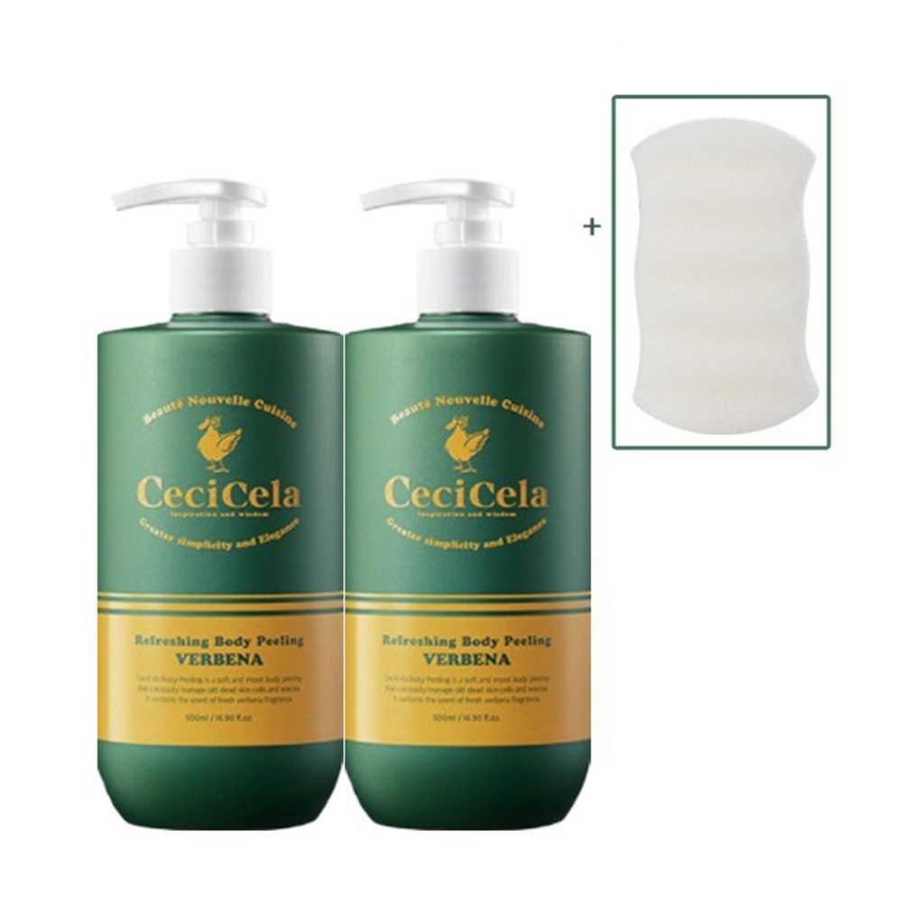 Ceci Cella Body Peeling Gel 500ml 2pcs + Konjac [Large] White