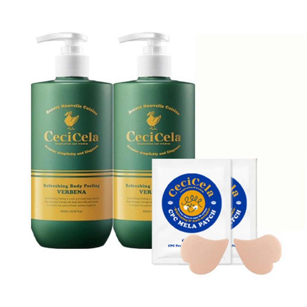 Ceci Cella Body Peeling 500ml 2pcs + CPC Professional Cooling Patch 2 servings