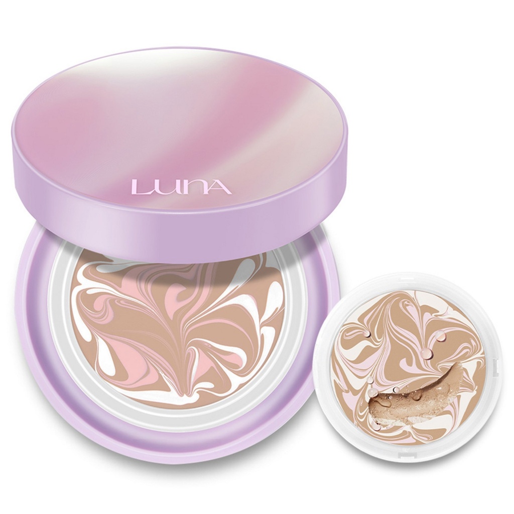 Luna Essence Moisture Glow Pact OR Aurora Edition Original 12.5g + Refill 12.5g Set