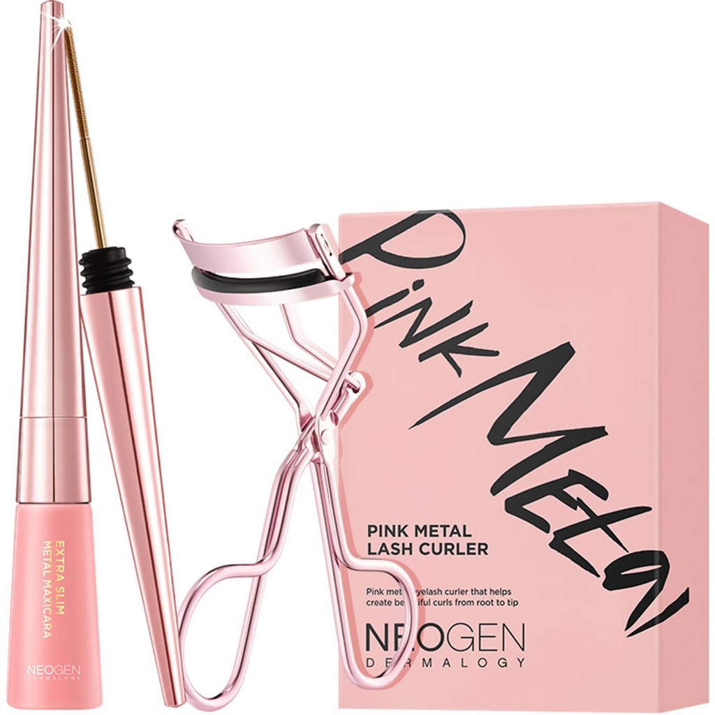 Neogen Dermalogy Extra Slim Metal Maxi Mascara + Pink Metal Curler Duo Set