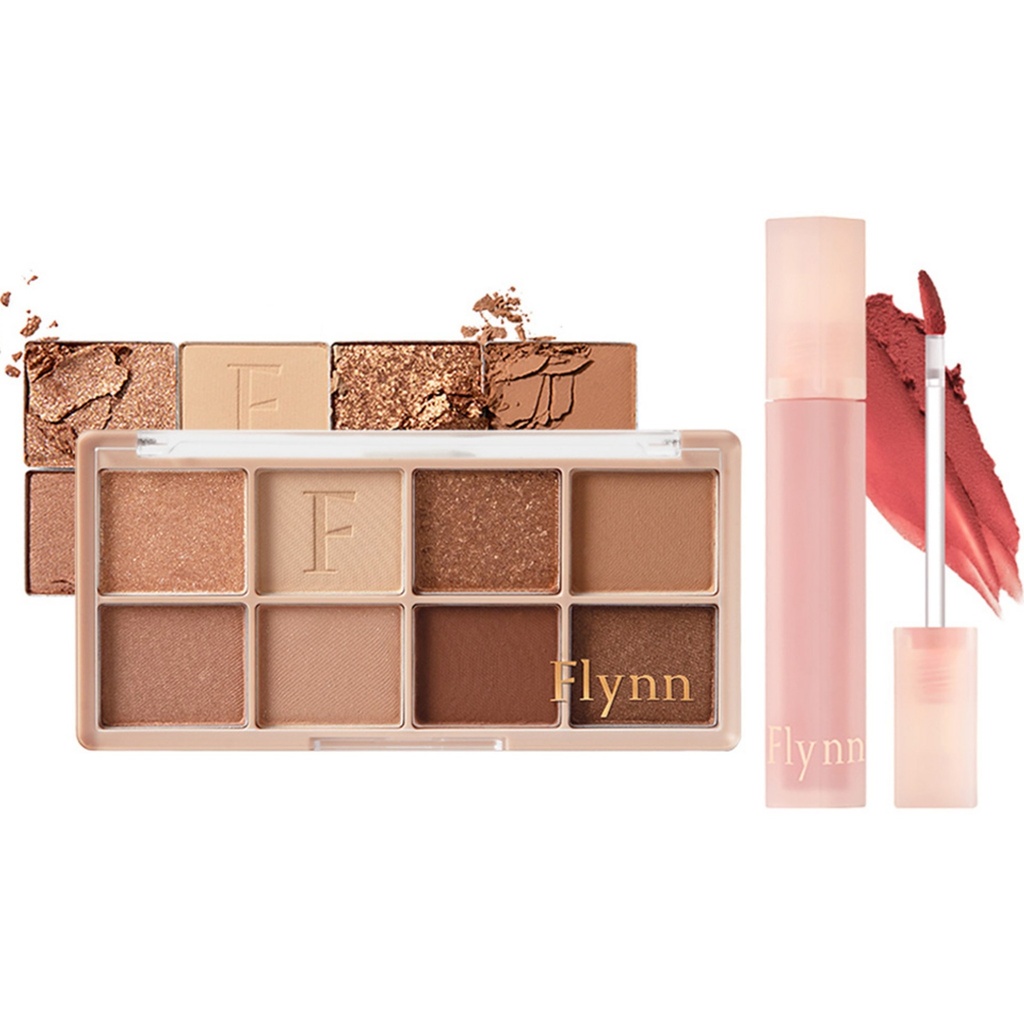 Flynn Rustle Eyeshadow Palette 01 Dry Leaf + Breeze Velvet Tint 01 Redwood Set