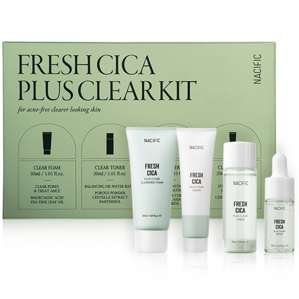 Necipic Fresh Cica Plus Skin Care Clear Kit Travel Set