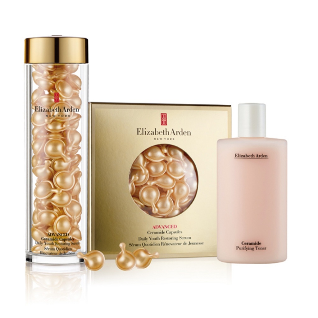 Elizabeth Arden Advanced Ceramide Capsules Daily Youth Restoring Serum 135 Capsules + Toner Set