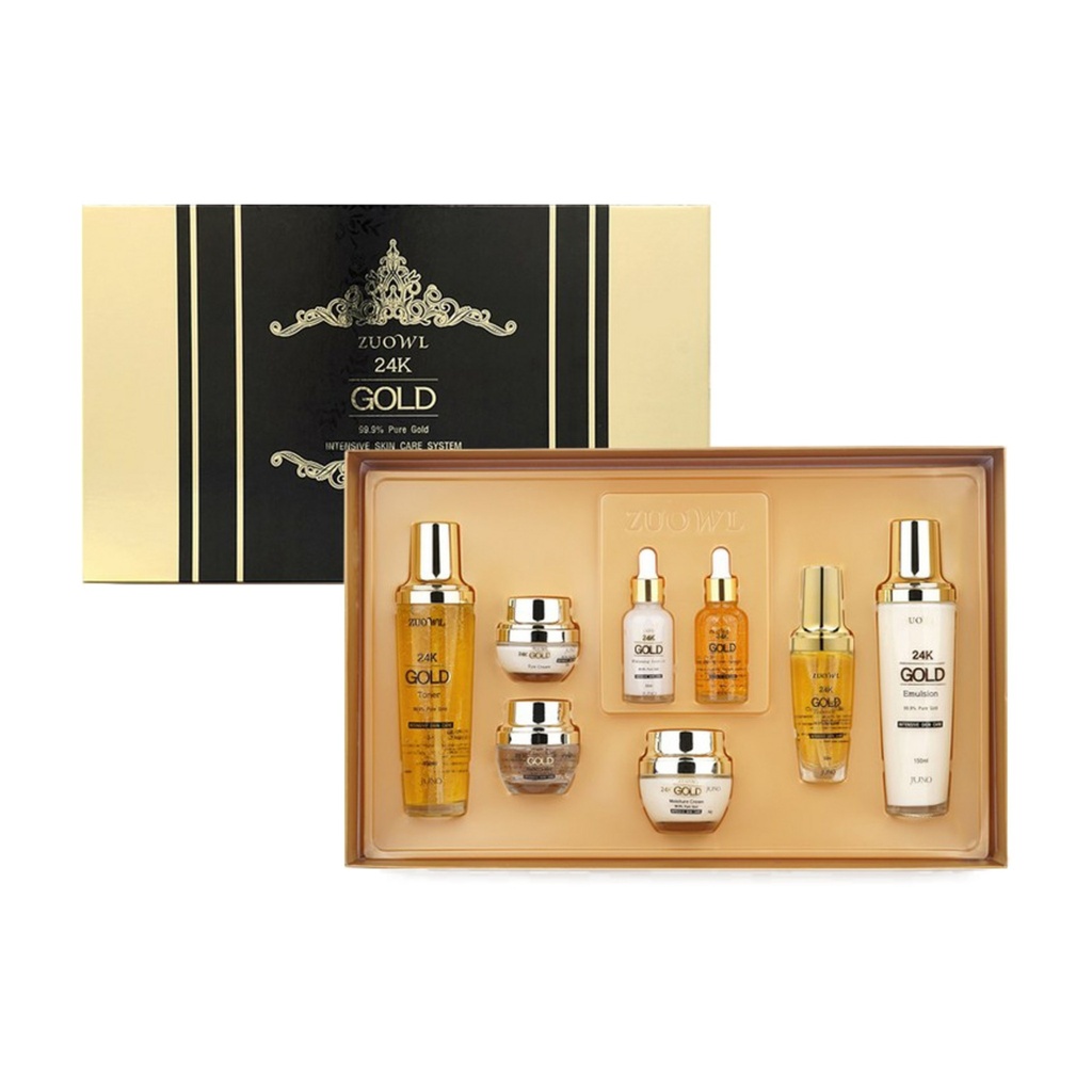 ZUOWL 24K Gold Intensive Skin Care Women's Cosmetics Set of 8