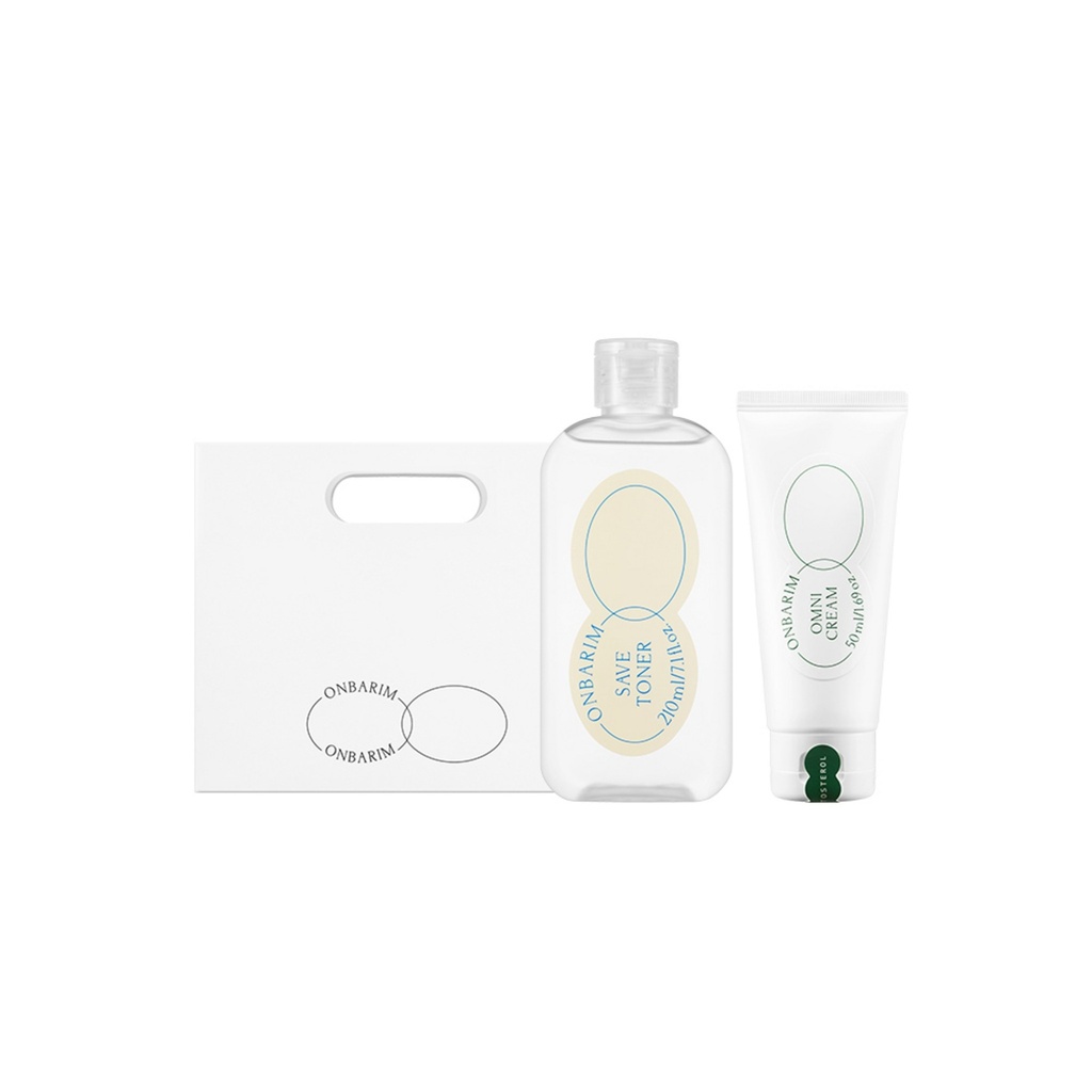 Onbarim Moisture Calming Toner 210ml + Cream 50ml 2pcs Set + Shopping Bag