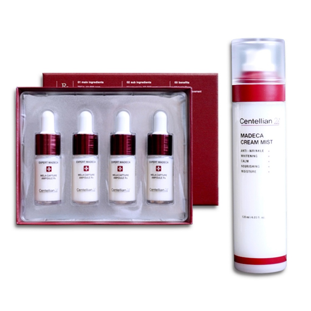 Centellian24 Expert Madeca Mela Capture Ampoule Rx 4p + Madeca Cream Mist 120ml Set