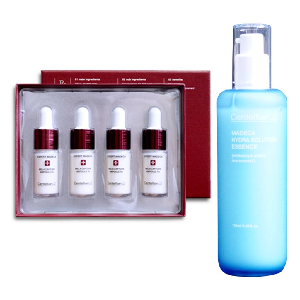 Centellian24 Expert Madeca Mela Capture Ampoule Rx 4p + Madeca Hydra Solution Essence 130ml Set