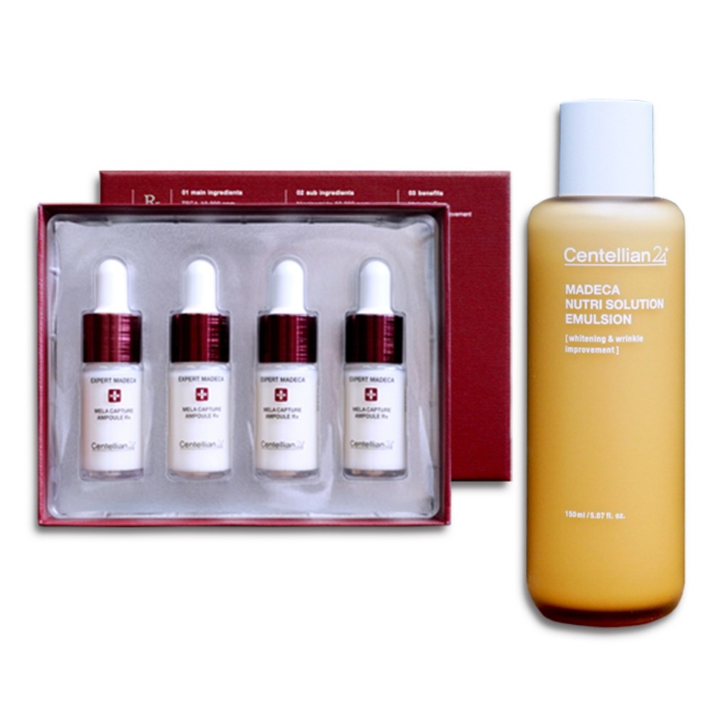 Centellian24 Expert Madeca Mela Capture Ampoule Rx 4p + Madeca Nutri Solution Emulsion 150ml Set