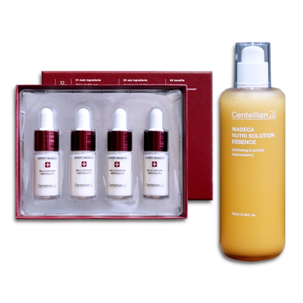 Centellian24 Expert Madeca Mela Capture Ampoule Rx 4p + Madeca Nutri Solution Essence 130ml Set