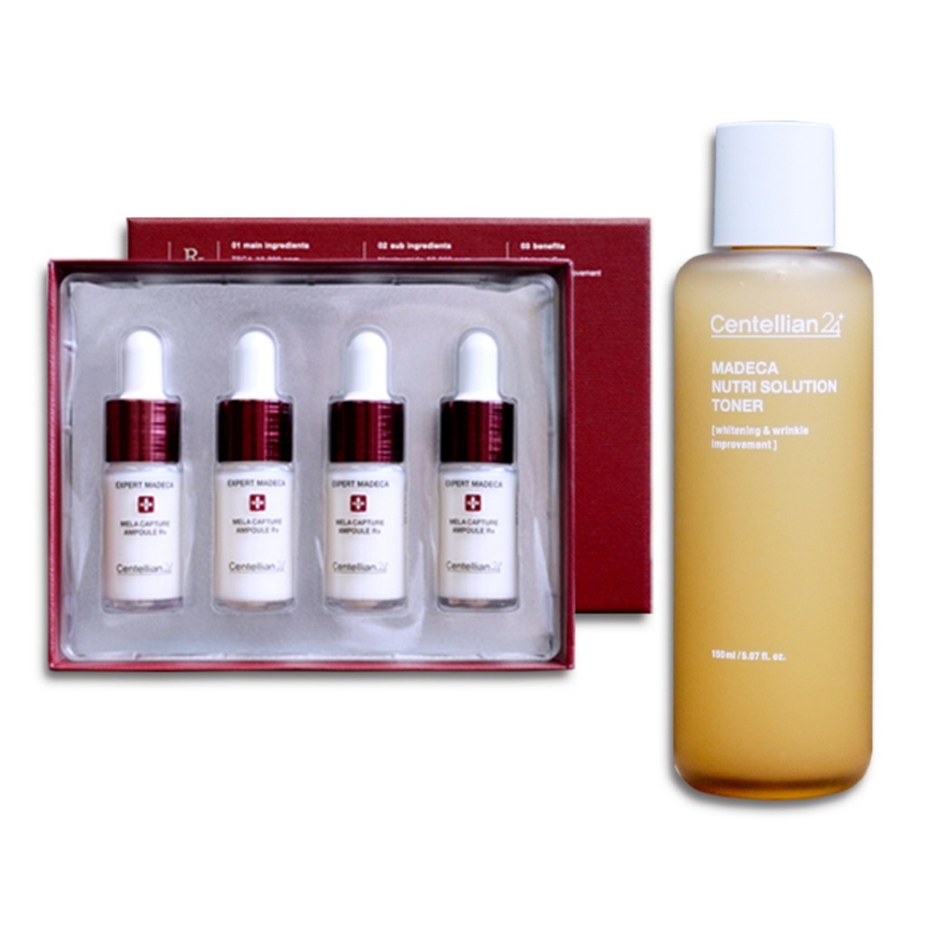 Centellian24 Expert Madeca Mela Capture Ampoule Rx 4p + Madeca Nutri Solution Toner 150ml Set