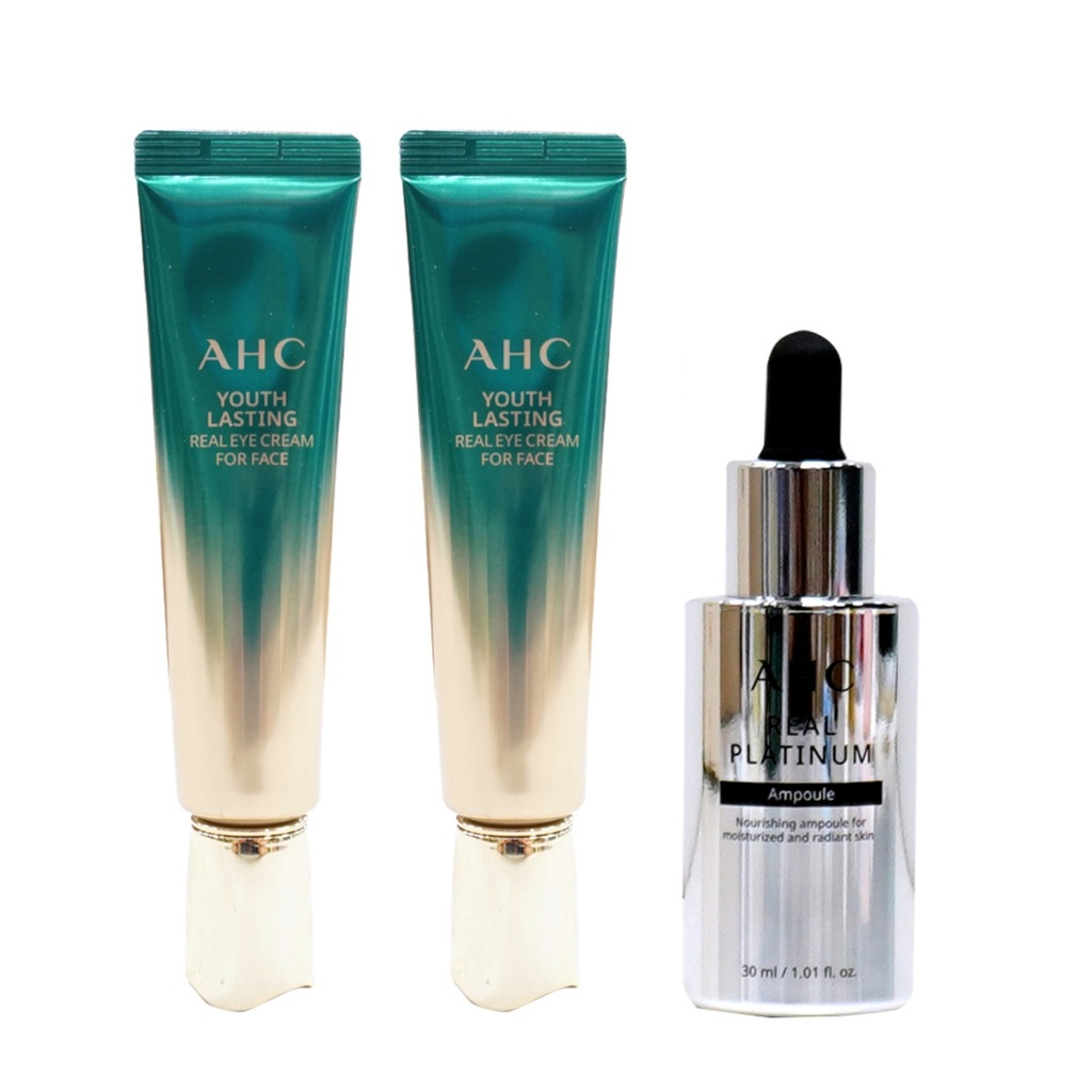 AHC Eye Cream Season 9 30ml x 2p + Real Platinum Ampoule 30ml