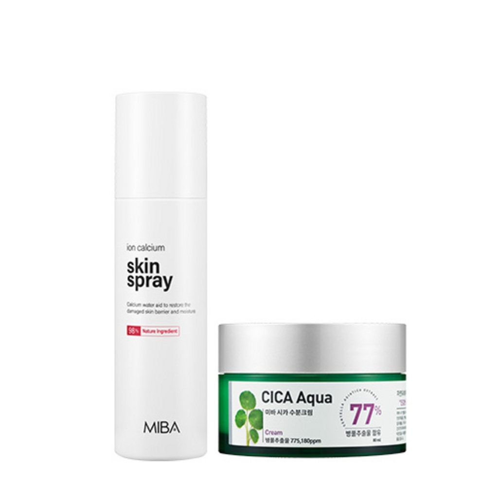 Miba Ion Calcium Skin Spray 200ml + Cica Moisture Cream 80ml