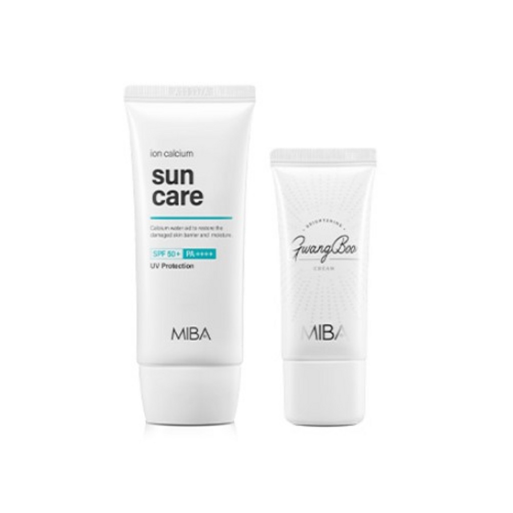 Miba Ion Calcium Sun Care SPF50 PA++++ 60ml + Radiant Cream Tube 35g