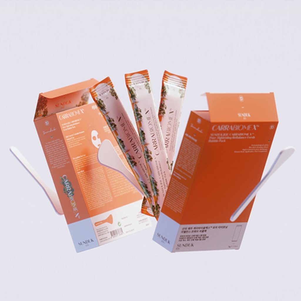 Seondeok Jeju Kerabiome X Carrot Bubble Pack Mask 4g