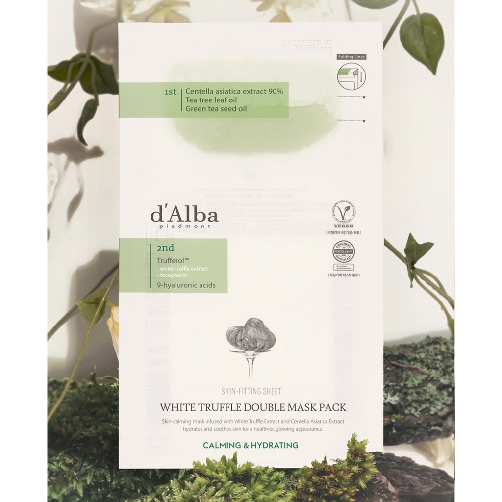 Dalba White Truffle Double Soothing Moisturizing Mask Pack 20p + Weak Acidic Gel Cleanser 3ml x 5p Set