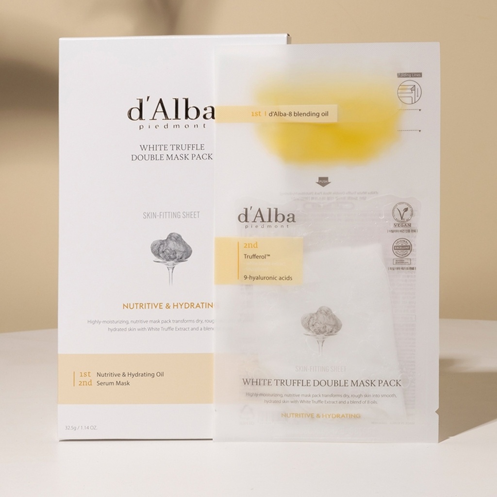 Dalba White Truffle Double Nourishing Moisturizing Mask Pack 20p + Weak Acidic Gel Cleanser 3ml x 5p Set