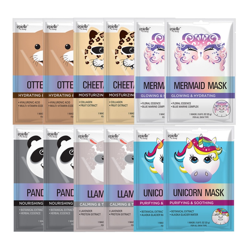 Epielle Character Mask Pack 12p Random Delivery