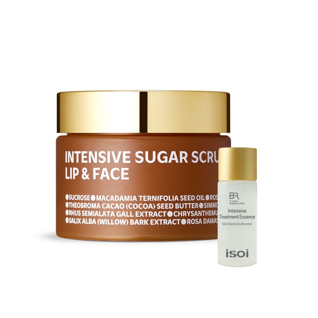 Isoi Intensive Sugar Scrub Lip & Face 60g + Intensive Treatment Essence 8ml