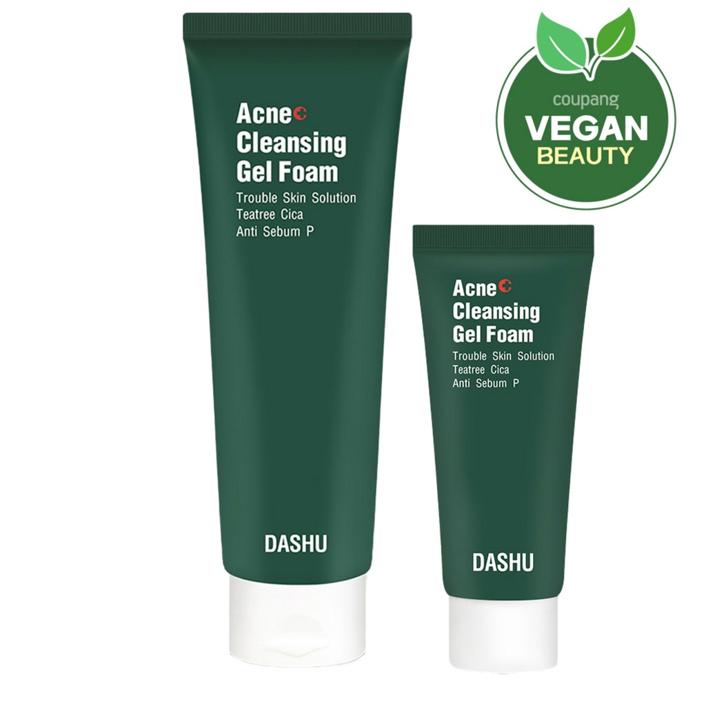 Dashu Acne Tea Tree Trouble Cleansing Gel Foam 120ml + 30ml Set