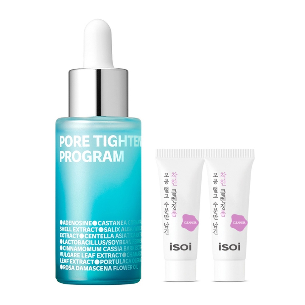 Isoi Pore Tightening Program 30ml 1ea + Moisturizing Foam 7ml 2ea