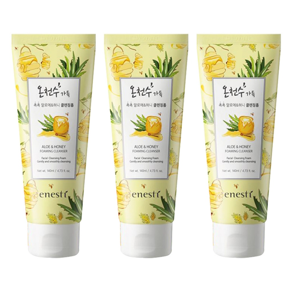 Enesty hot spring water cleansing foam moist aloe & honey
