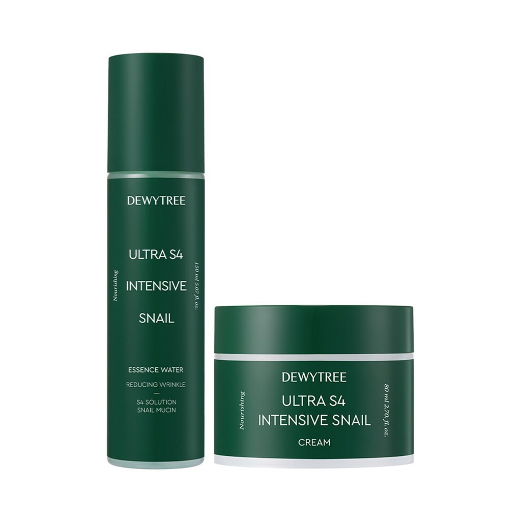 Dewytree Ultra S4 Intensive Snail Cream 80ml + Essence Water 150ml Set