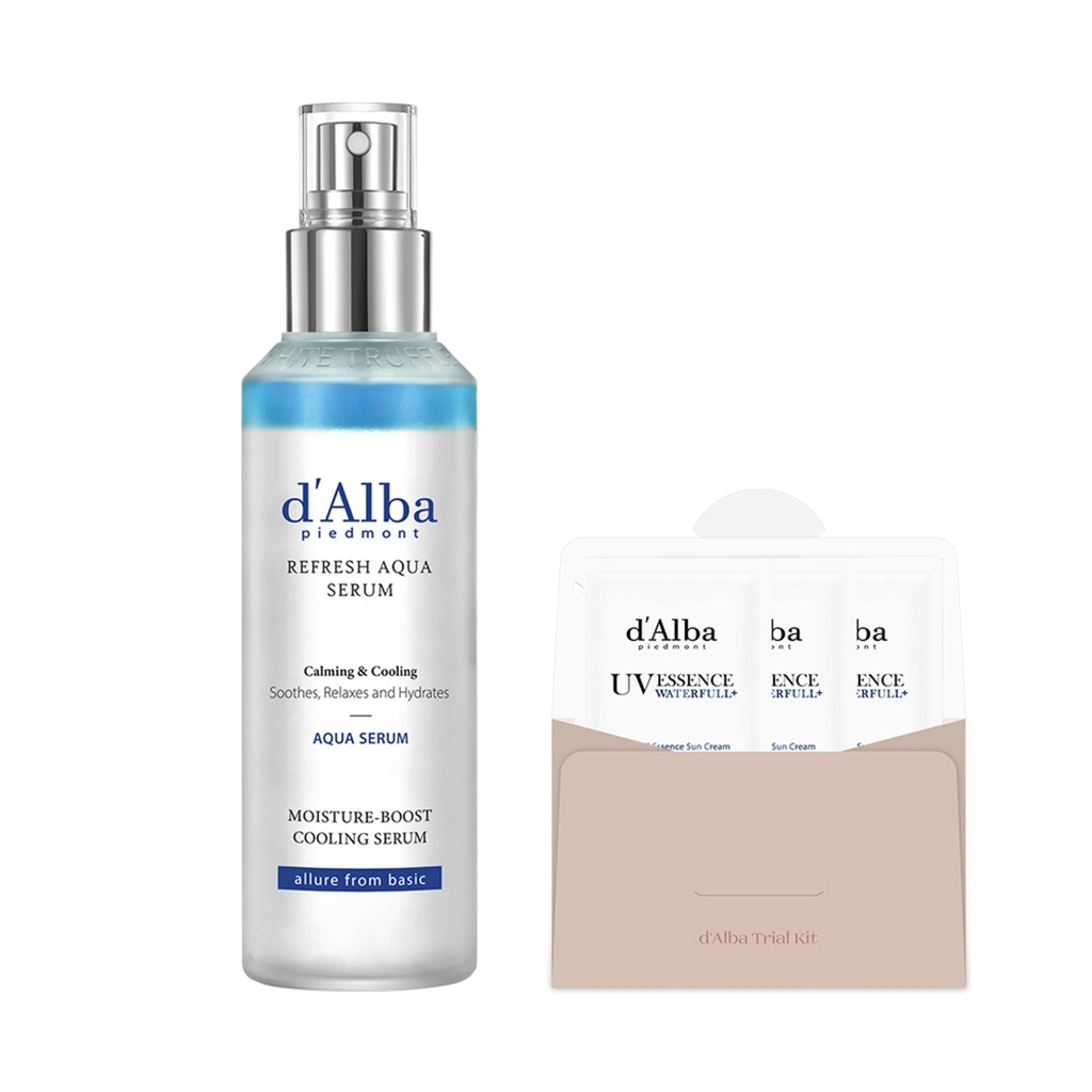 Dalba White Truffle Refresh Aqua Serum 150ml + Essence Sunscreen 3ml x 3p