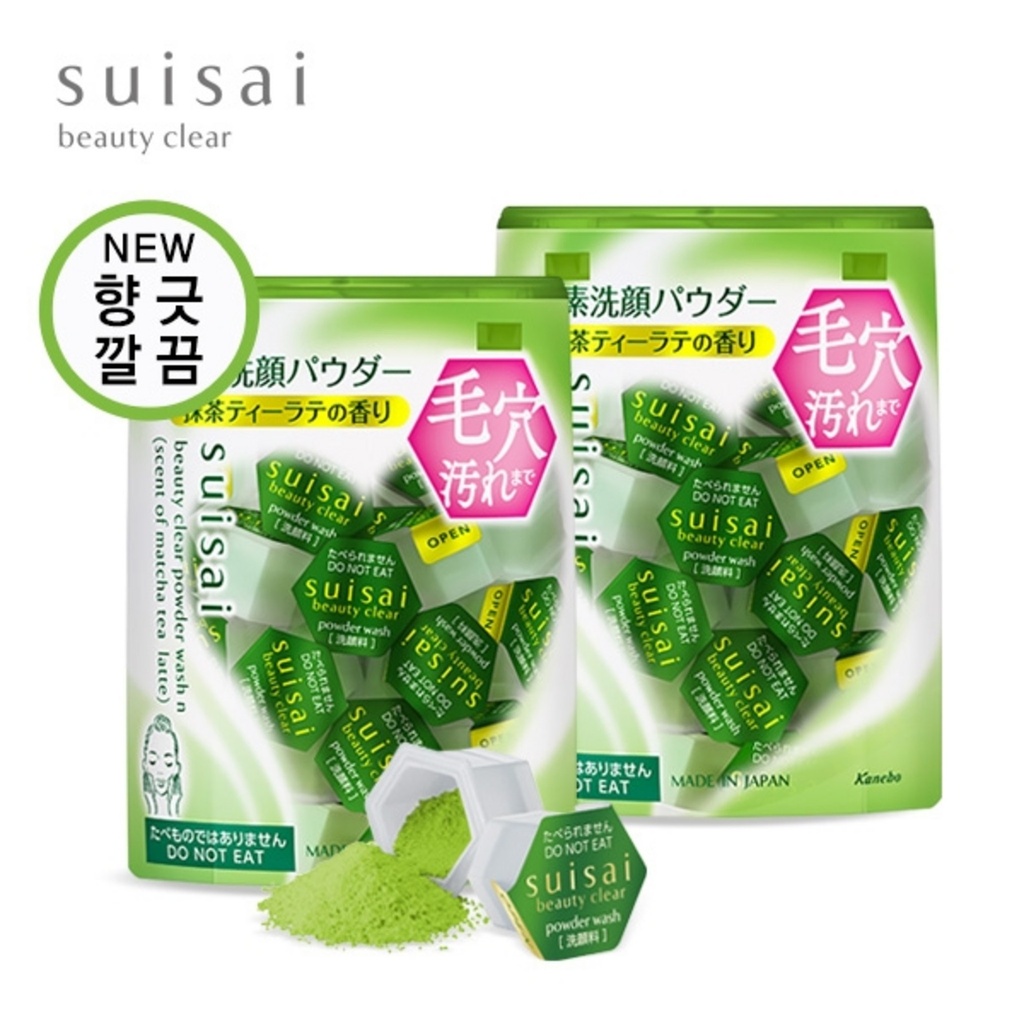 Suisai Beauty Clear Powder Wash N Matcha Tea Latte Fragrance