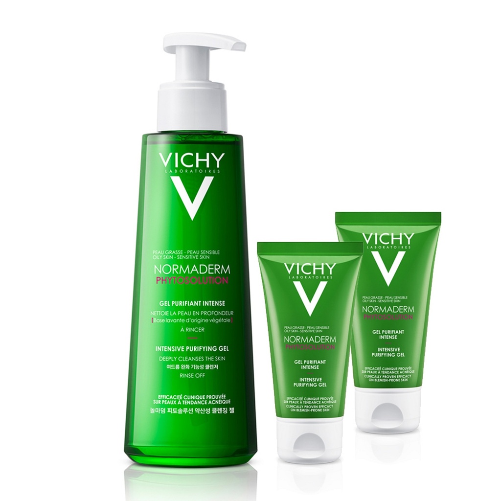 Vichy Normaderm Phyto Solution Acidic Cleansing Gel 400ml + 50ml x 2p Set