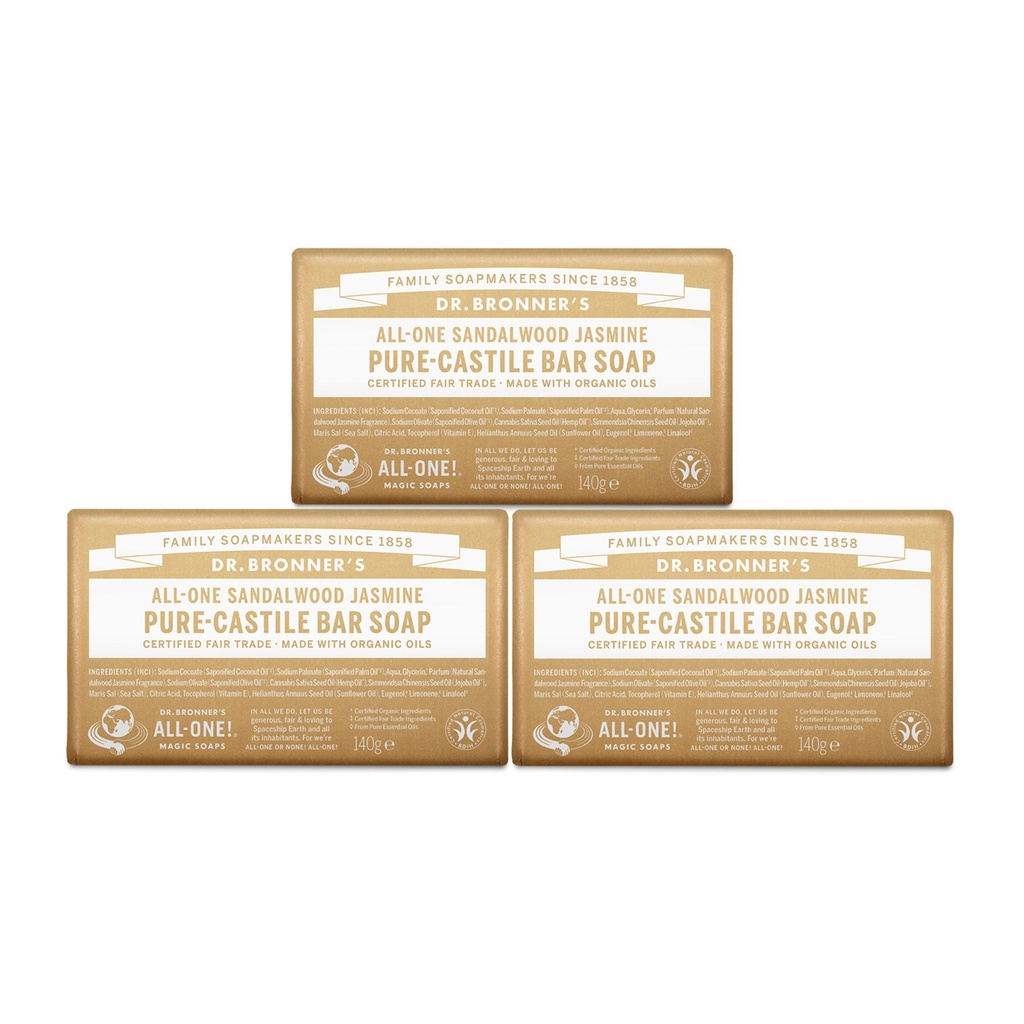 Dr. Bronner's Sandalwood Jasmine Pure Castile Bar Soap