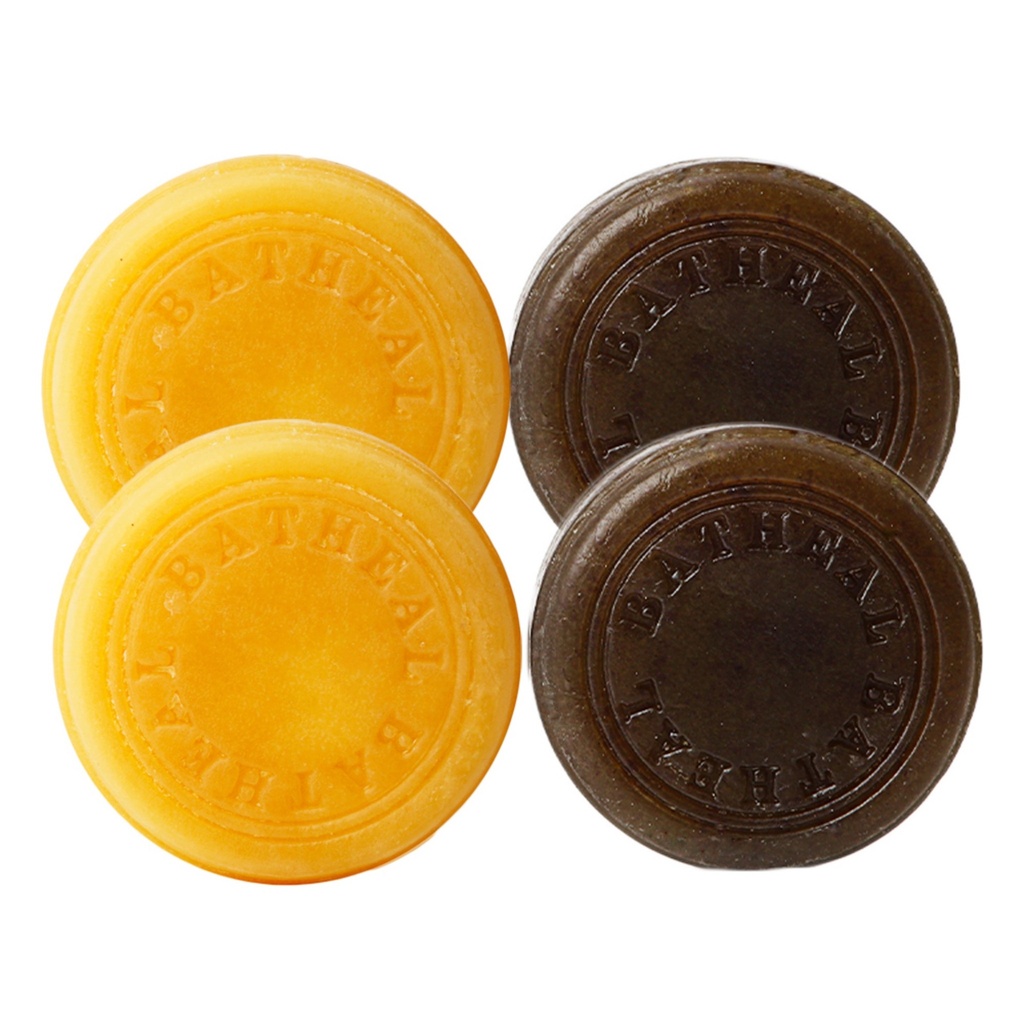 Bath Heal Cleansing Bar Hoseongcho 100g x 2p + Honey & Propolis 100g x 2p Set