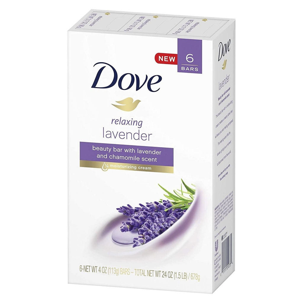 Dove Relaxing Beauty Bar Lavender & Chamomile Fragrance 6 Packs