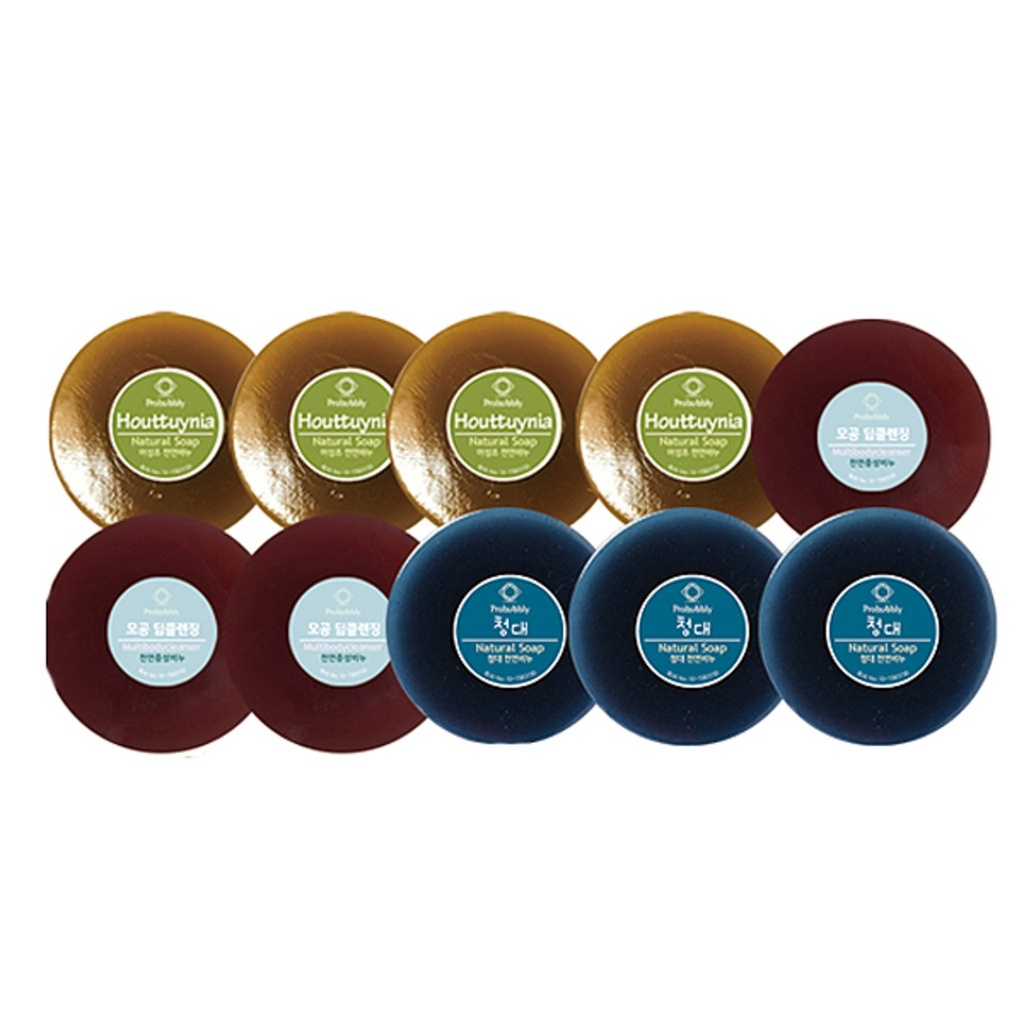 Probubbly Premium Neutral Soap 10p Set 1100g Eoseongcho 4p + Deep Cleansing 3p + Cheongdae 3p