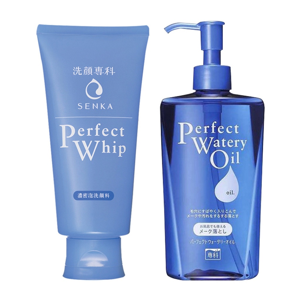 Shiseido Senka Perfect Whip N Cleansing Foam + Watery Cleansing Oil