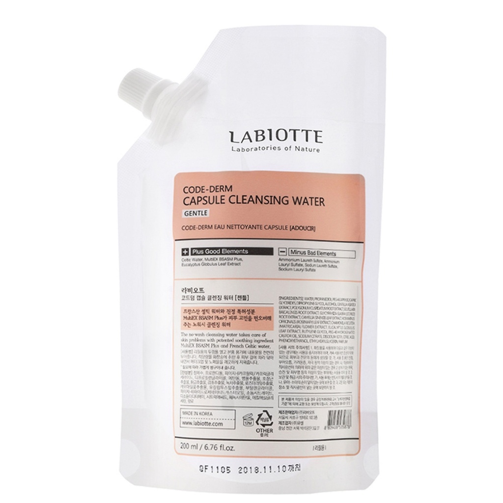 Labiotte Codederm Capsule Cleansing Water Refill Gentle