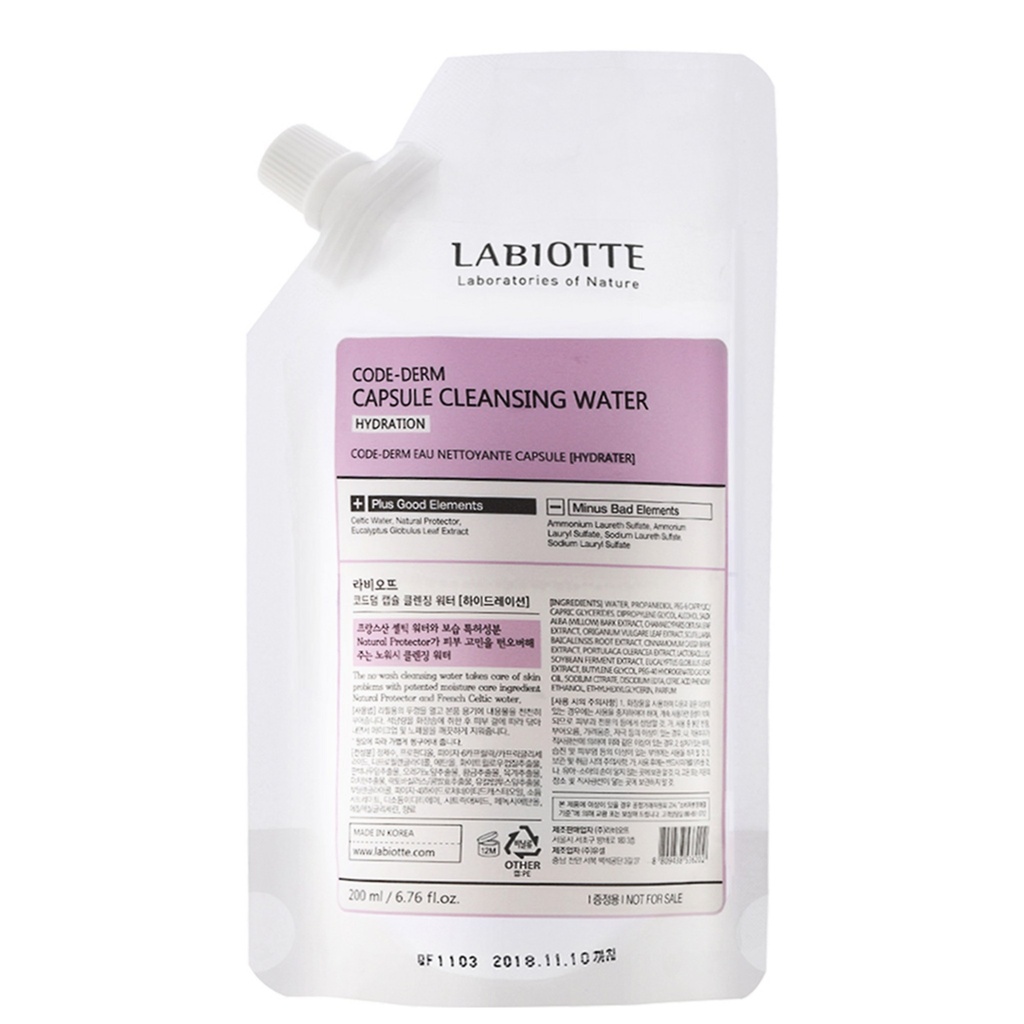 Labiotte Code Derm Capsule Cleansing Water Refill Hydration