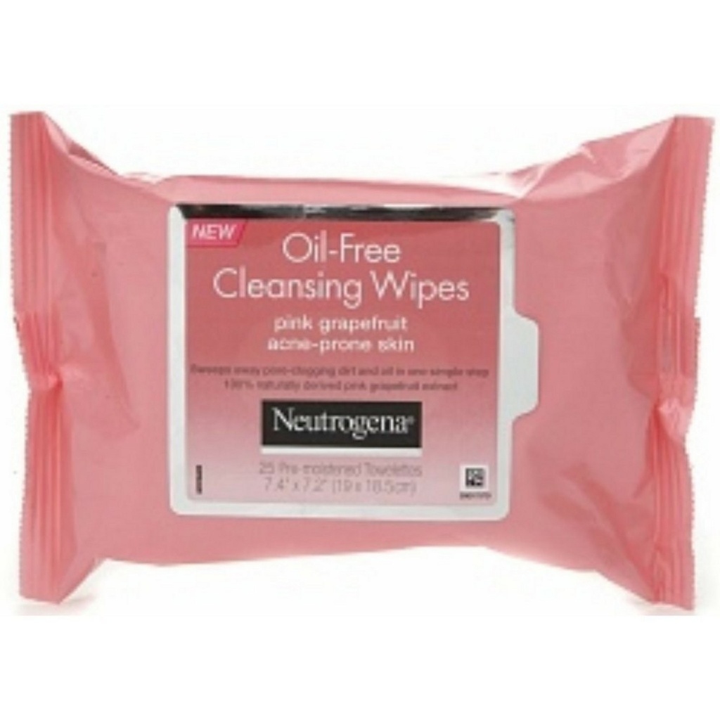 Neutrogena Oil-Free Cleansing Wipes Pink Grapefruit 25 Sheets