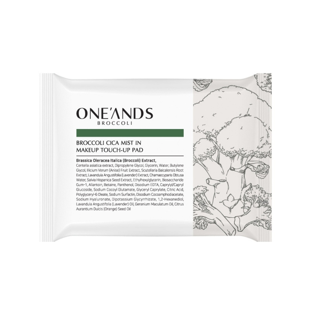 One &'s Broccoli Cica Mist in Correction Makeup Pad