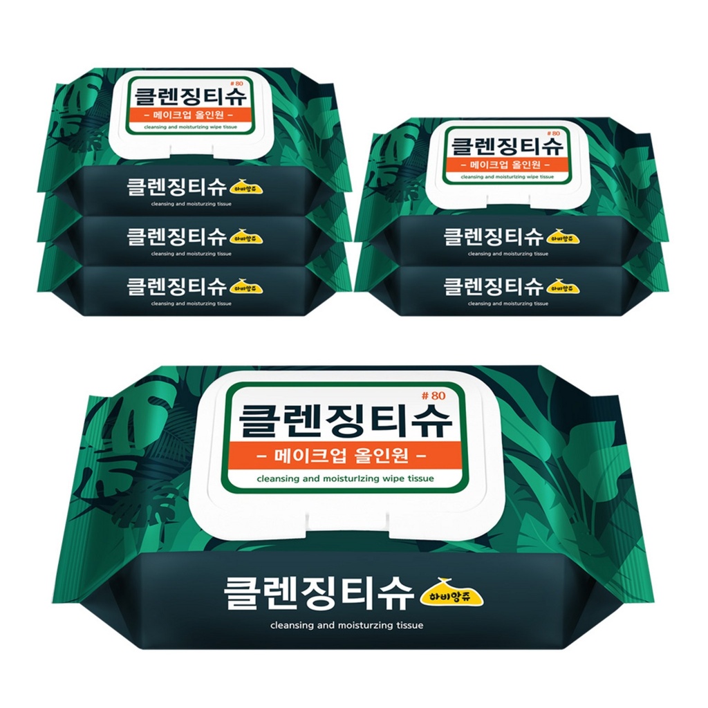Habiange Home Industry Makeup Multi Cleansing Tissue Large Capacity Cap Type