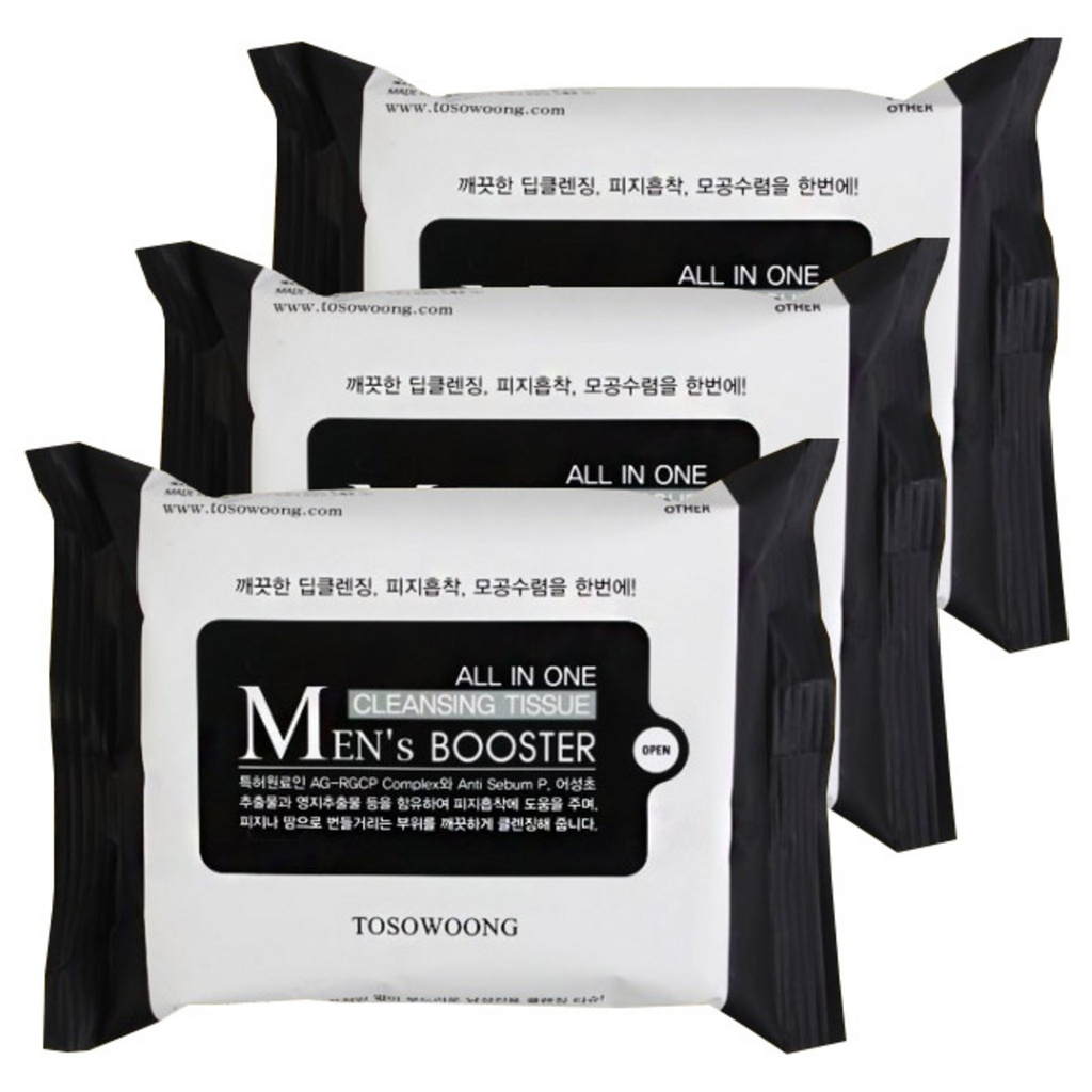 Tosowoong Men's Booster All-in-One Cleansing Tissue