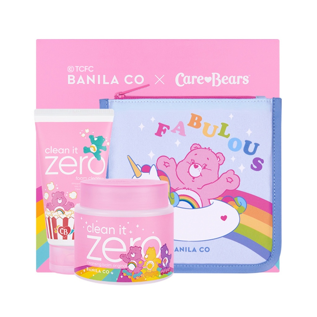 Banila co Clean It Zero Balm 180ml + Foam 150ml + Blue Pouch Bear Care Edition