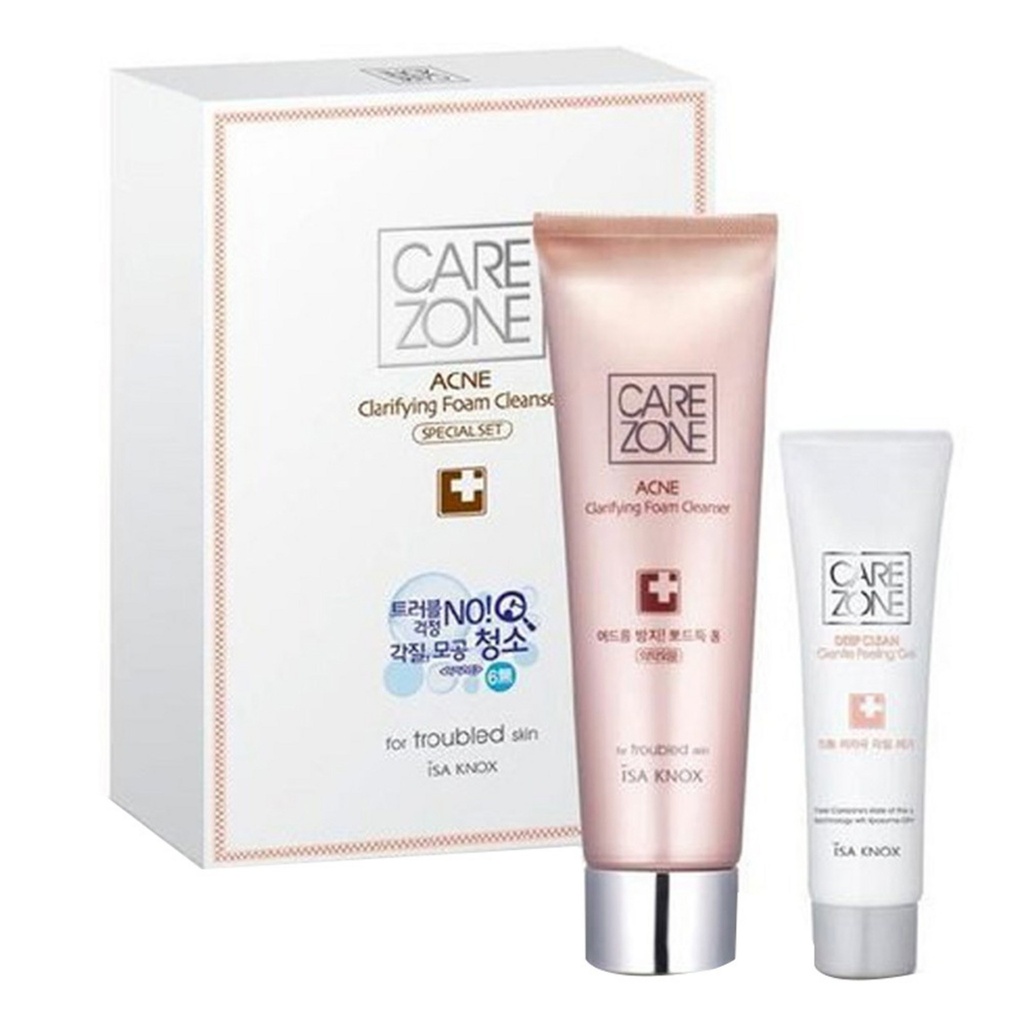 Carezone Dr.Solution R Acneform Cleanser 130ml + Peeling Gel 50ml Set