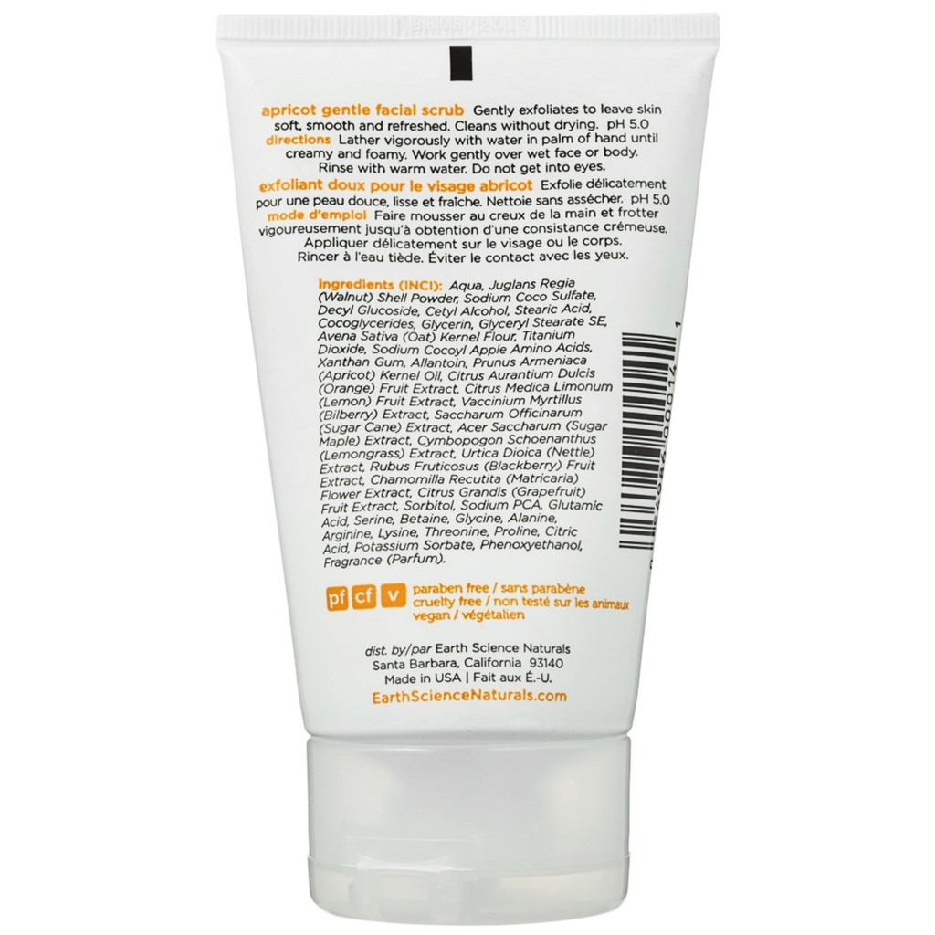 Earth Science Gentle Facial Scrub Apricot