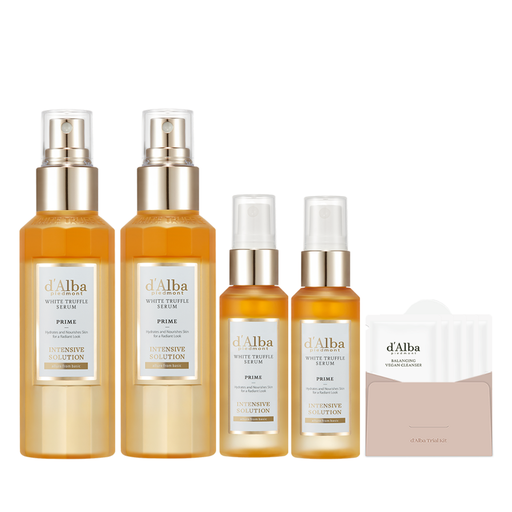 [SKU_3931F28_836XOIN] Dalba White Truffle Prime Intensive Serum 100ml x 2p + 50ml x 2p + Cleanser 3ml x 5p Set