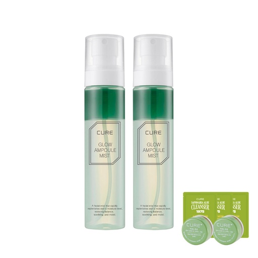 [SKU_2Y83ITU_6COF854] Kim Jung Moon Aloe Cure Glow Ampoule Mist 100ml x 2p + Experience Kit