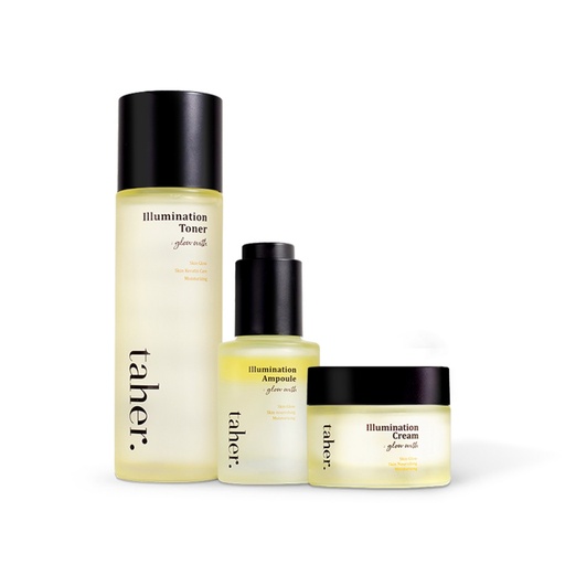 [SKU_32LLTED_73EMIFD] Taher Illumination Glow With Skin Care Toner + Ampoule + Cream Set