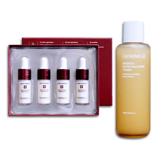 [SKU_2QO932M_4X2EBF1] Centellian24 Expert Madeca Mela Capture Ampoule Rx 4p + Madeca Nutri Solution Toner 150ml Set