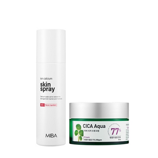 [SKU_2P3VUT0_4PXSBIG] Miba Ion Calcium Skin Spray 200ml + Cica Moisture Cream 80ml