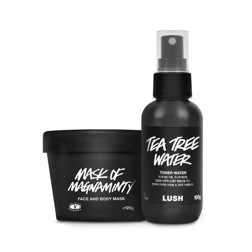 [SKU_2O5EOQT_4LKWDNN] Lush Skincare Mask of Magnaminty Face & Body Mask 125g + Tea Tree Water Toner 100g Set