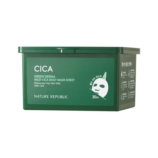[SKU_3A8PQFJ_898754Z] Nature Republic Green Derma Mild Cica Daily Mask Sheet (30 sheets)